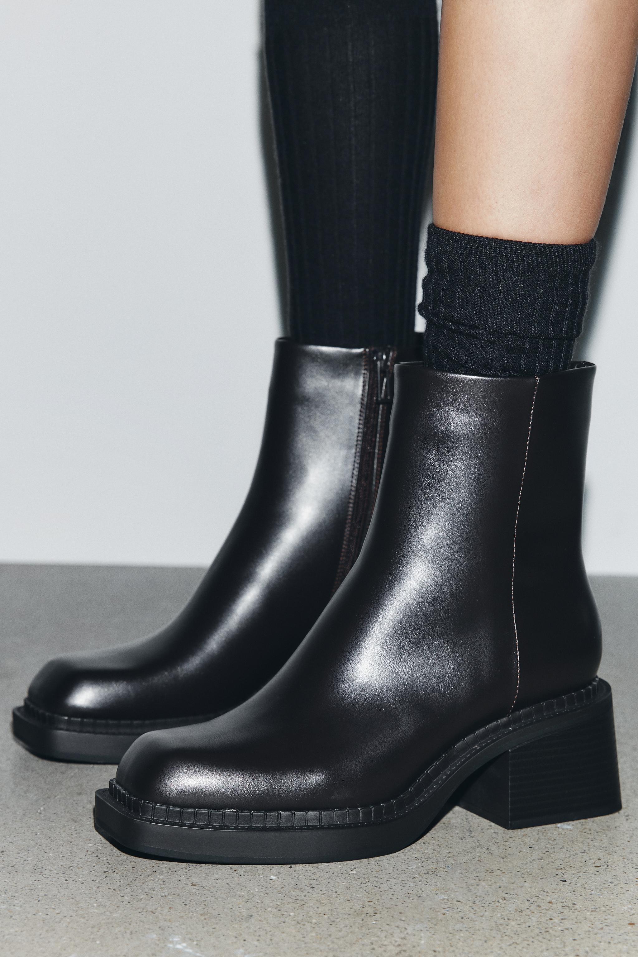 BLOCK HEEL ANKLE BOOTS
